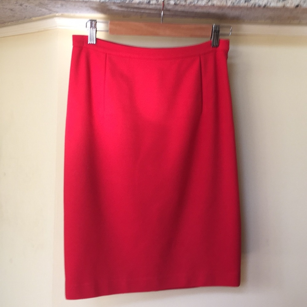 Diane vonFurstenberg red pencil skirt, size 6